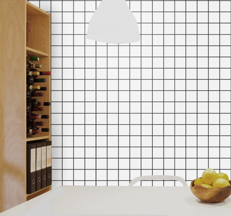 Papel pintado Tablero de ajedrez desigual - TenVinilo