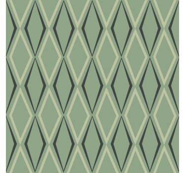 Papel mural vintage diamantes verdes de la década de 1930 - TenVinilo