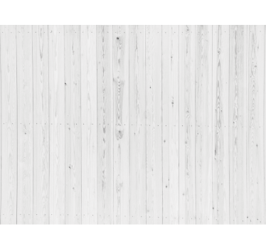 Papel mural madera patrón blanco vintage - TenVinilo