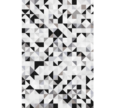 Papel mural oficinas mosaico de triángulos grises - TenVinilo