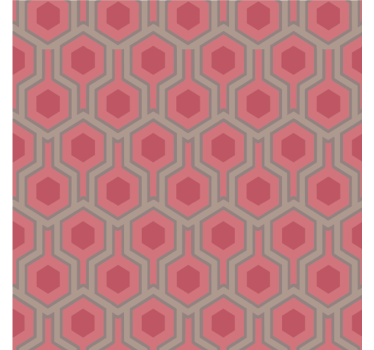 Papel mural oficinas hexágonos rosas de los 70 - TenVinilo