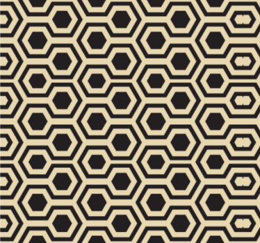 Papel mural oficinas patrón hexagonal geométrico - TenVinilo