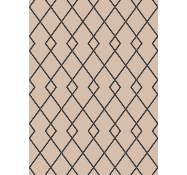 Papel mural comedor patrón diamante beige geométrico - TenVinilo