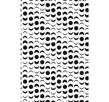 Papel mural comedor semicírculos monocromáticos - TenVinilo