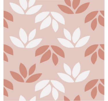 Papel mural vintage posavasos rosa floral hoja - TenVinilo