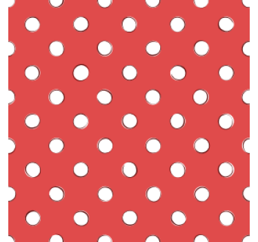 Papel mural vintage lunares retro blancos sobre rojo - TenVinilo