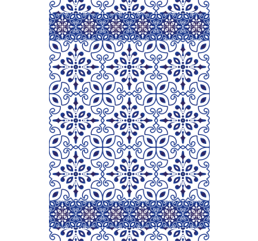 Papel mural oficinas diseño clásico azul y blanco - TenVinilo