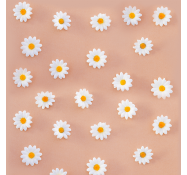 Papel pared vintage de flores margarita - TenVinilo