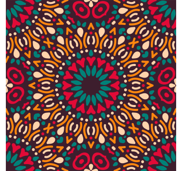 Papel pintado dormitorio mandala colorida - TenVinilo