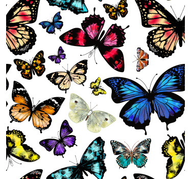 Papel pared mariposas tonos vintage - TenVinilo