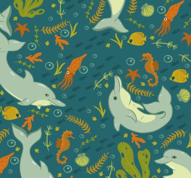 Papel mural animal fauna submarina - TenVinilo