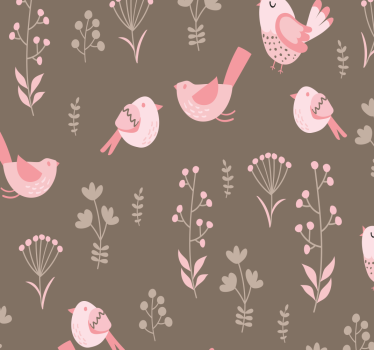 Papel pared vintage pájaros azules - TenVinilo