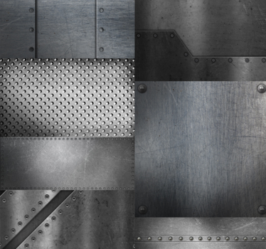 Papeles de pared modernos metal gris - TenVinilo