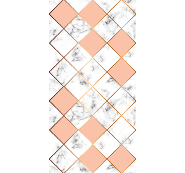 Papel pintado piedra Baldosas de mármol rosa - TenVinilo