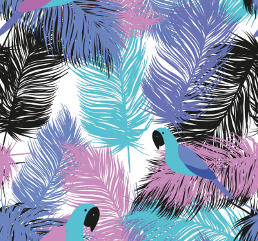 Papel pintado animales Loro tropical - TenVinilo