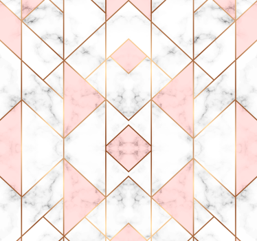 Papel pared abstracto Figura geométrica rosa - TenVinilo