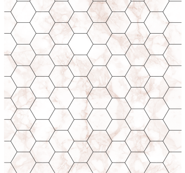 Papel pared azulejos hexágonos de mármol - TenVinilo