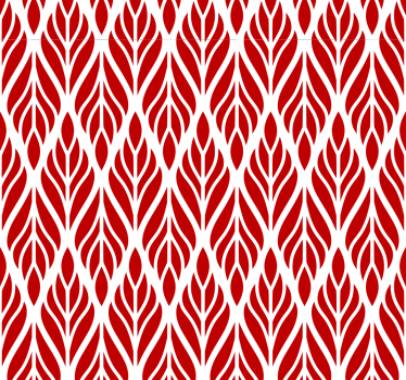Papel mural rojo patrones en forma de hojas - TenVinilo