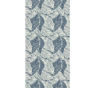 Papel pared naturaleza Plantas y hojas azules - TenVinilo