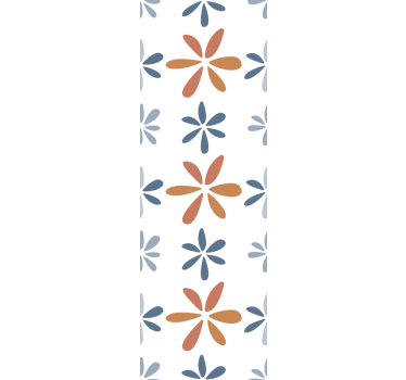 Papel mural comedor patrones geométricos florales - TenVinilo