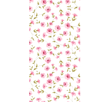 Papel floral Patrón de flor floreciente - TenVinilo
