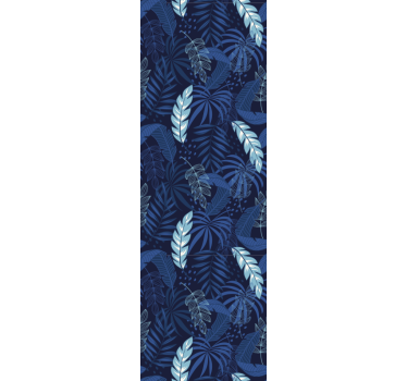 Papel pintado de flores Maranta azul y pantera - TenVinilo