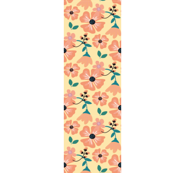 Papel pintado de flores Girasoles naranjas - TenVinilo
