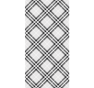 Papel pintado clásico Tartán escocés blanco y negro - TenVinilo