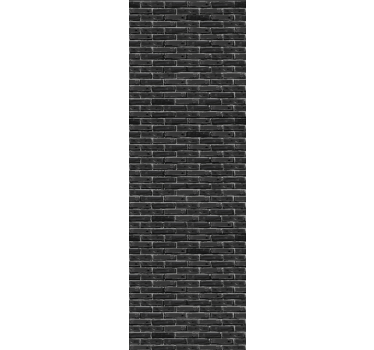 Papel pared rústico Patrón de ladrillos de piedra gris oscuro - TenVinilo