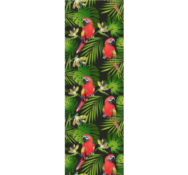 Papel pintado de loros Loros de colores en blackground gris - TenVinilo