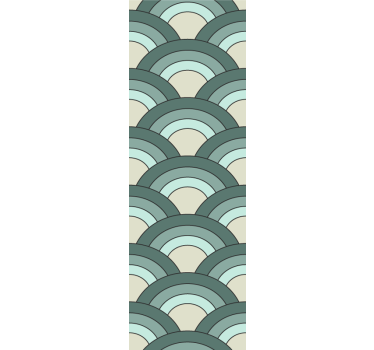 Papel pintado vintage Patrón de escamas sombreadas azules - TenVinilo
