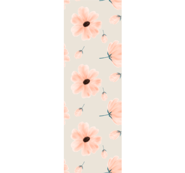 Papel pintado de flores Patrón de acuarela de grandes flores en b - TenVinilo