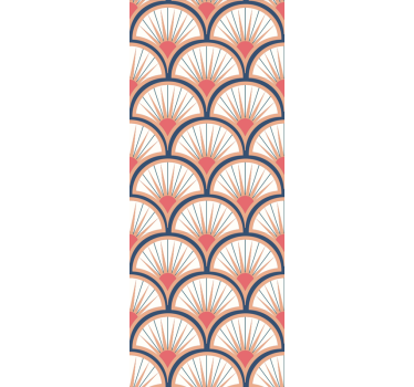 Papel azulejos Art deco patrón de color rosa púrpura - TenVinilo