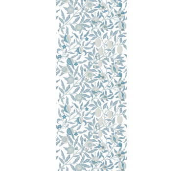 Papel pintado para baño Flores azules estilo victoriano - TenVinilo