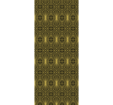 Papel pintado vintage Patrón geométrico art deco en oro - TenVinilo