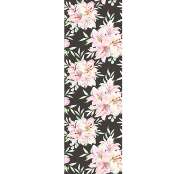 Papel pintado de flores Acuarela lirios patrón floral - TenVinilo