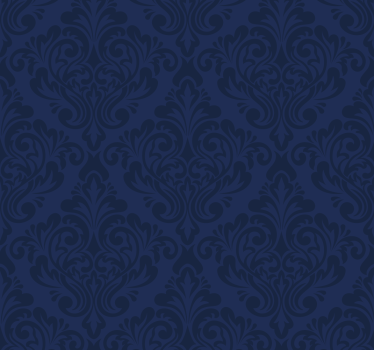 Papel mural living comedor damasco azul marino - TenVinilo