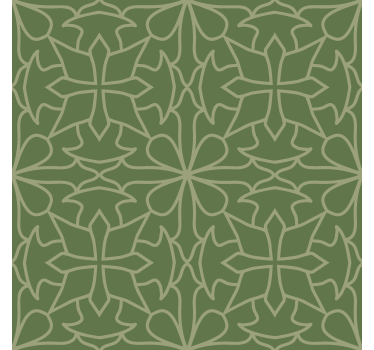 Papel pintado barroco patrón de damasco minimalista - TenVinilo