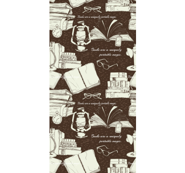 Papel decorativo de estantes de libro vintage - TenVinilo