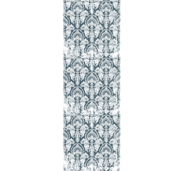 Papel pared ornamental gris flores vintage - TenVinilo
