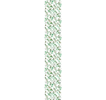 Papel pared hojas ramas verdes finas - TenVinilo