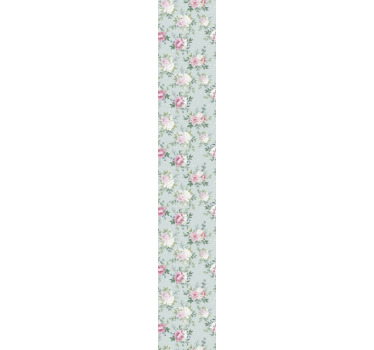 Papel pintado de flores Floral azul y rosa - TenVinilo