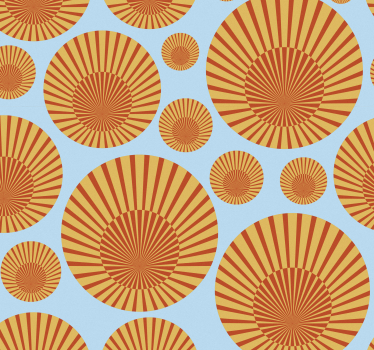 Papel mural living comedor sol de los 70 - TenVinilo