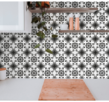 Papel azulejos Azulejo negro vintage - TenVinilo