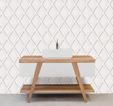 Papel cuadros Patrón de rombo hamptons 3d - TenVinilo