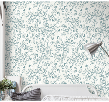 Papel floral Patrón de loto - TenVinilo