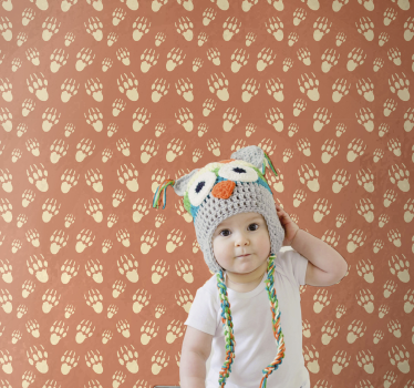 Papel mural animal estampados de erizo naranja - TenVinilo