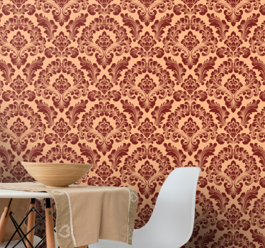 Papel mural barroco estilo vintage adornado - TenVinilo