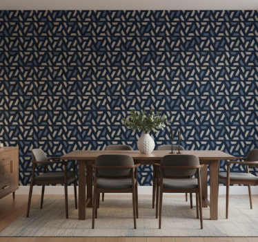 Papel mural comedor Ángulos entrelazados - TenVinilo
