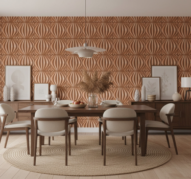 Papel mural comedor efecto arena 3d - TenVinilo